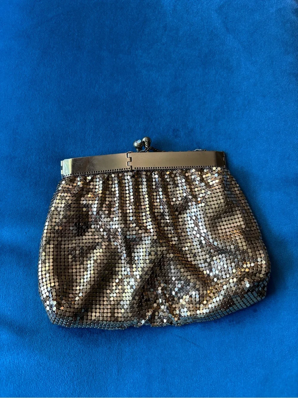 Vintage Gold Mesh Evening Clutch